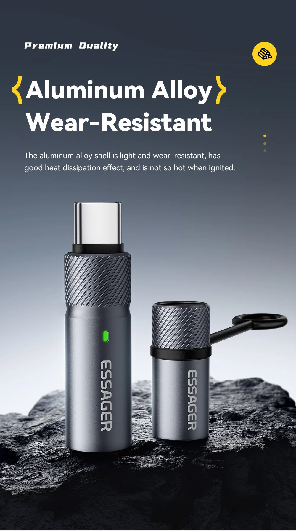 Portable Type-C Flameless Tungsten Electric Lighter – Compact & Safe - 15