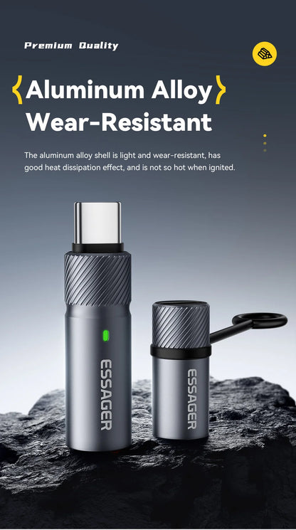 Portable Type-C Flameless Tungsten Electric Lighter – Compact & Safe