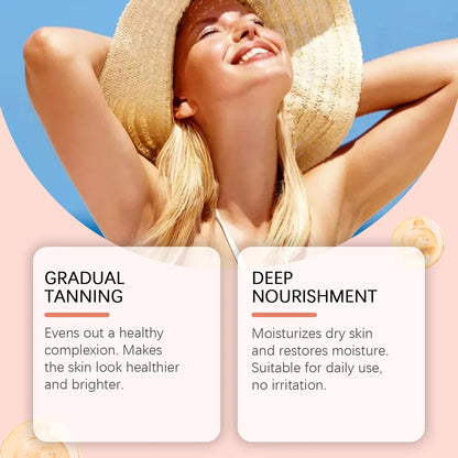 Natural Tanning Accelerator Cream for Sunbed & Outdoor Deep Bronze Glow