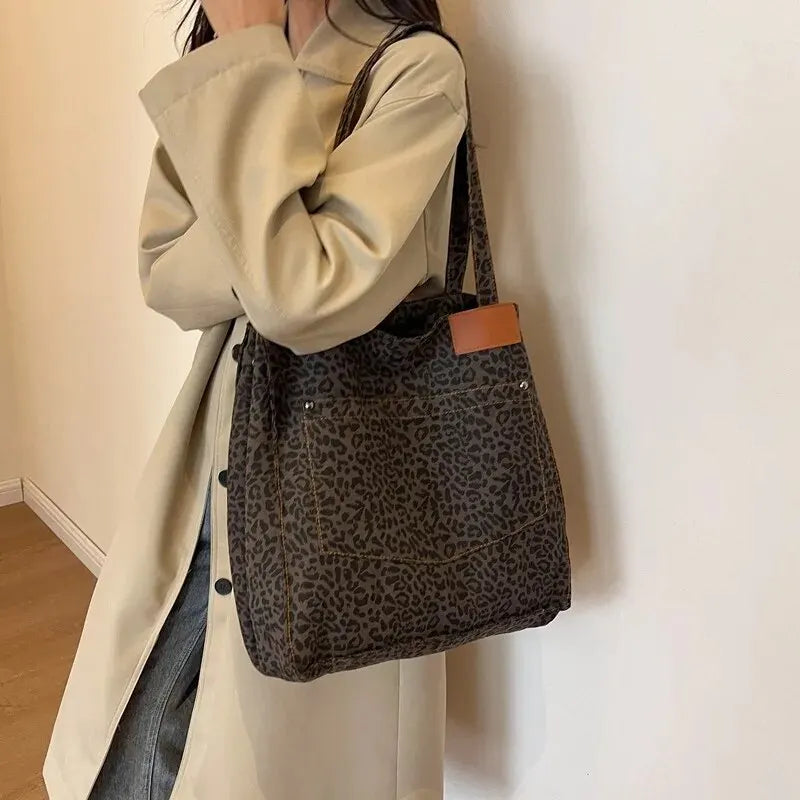 Luxury Leopard Print Tote Bag