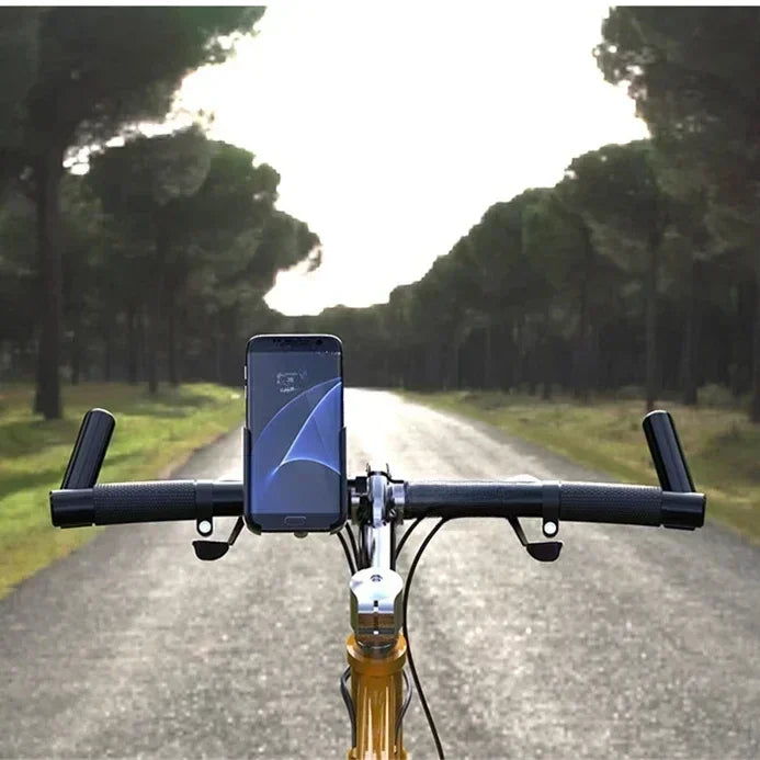 Heavy-Duty Aluminum Motorcycle & Bicycle Phone Mount - Secure GPS Holder - 20