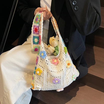 Luxury Boho Crochet Tote Bag