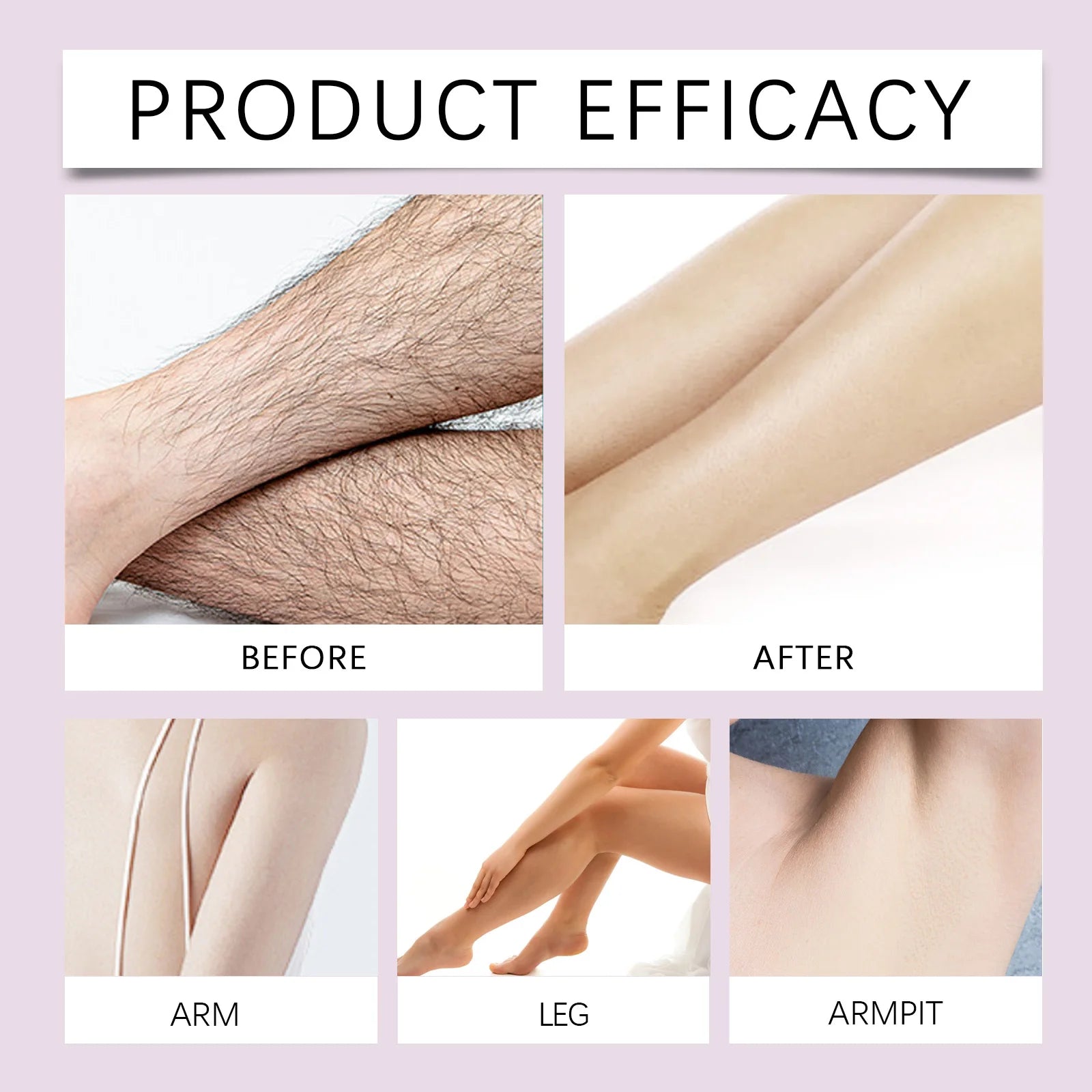 Painless Hair Removal Cream - Gentle Depilatory for Smooth Skin - 10