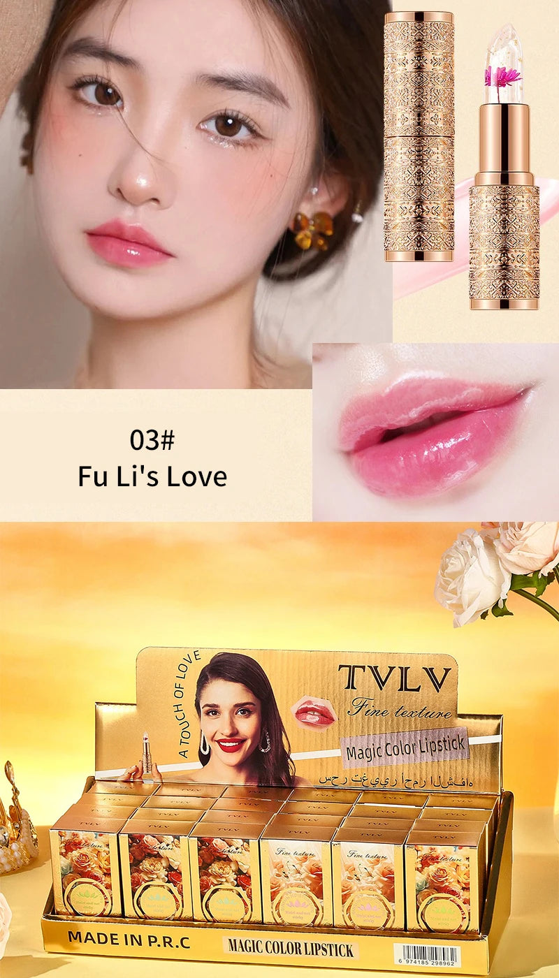 Crystal Color-Changing Flower Jelly Lipstick - Long-Lasting Moisturizing Balm - 11
