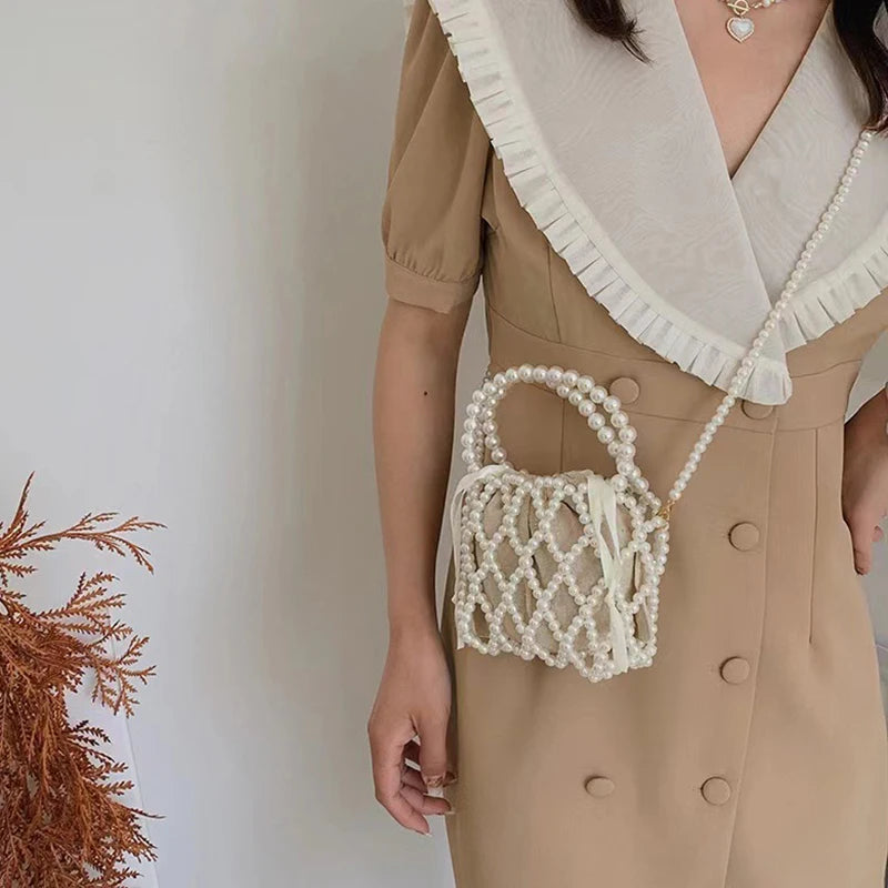 Luxury Retro Beaded Bucket Bag