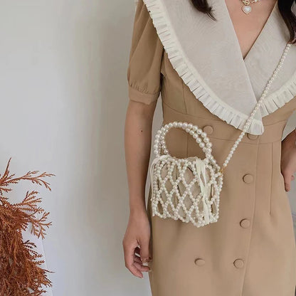 Luxury Retro Beaded Bucket Bag