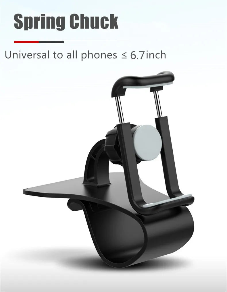 Universal Car Phone Holder Clip Dashboard Mount Stand for GPS Navigation