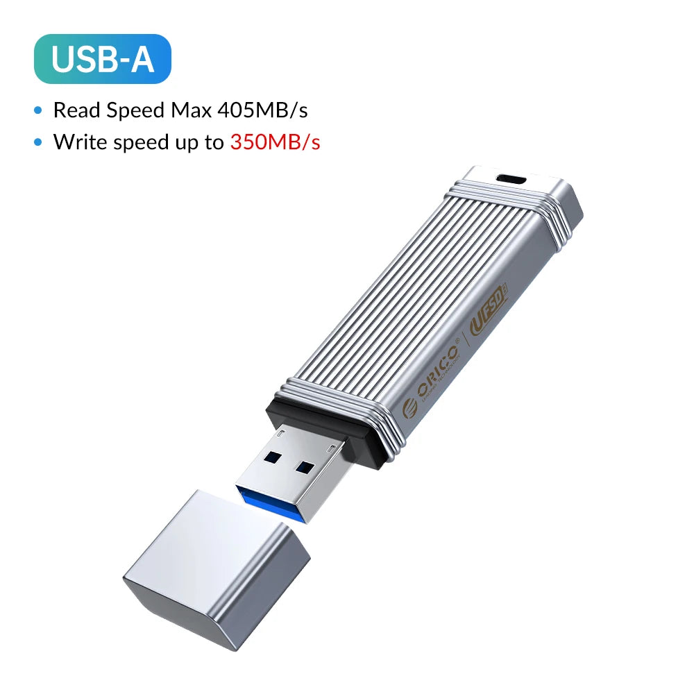 Ultra-Fast Metal USB 3.2 Flash Drive - High Speed 405MB/s Portable Storage - 25