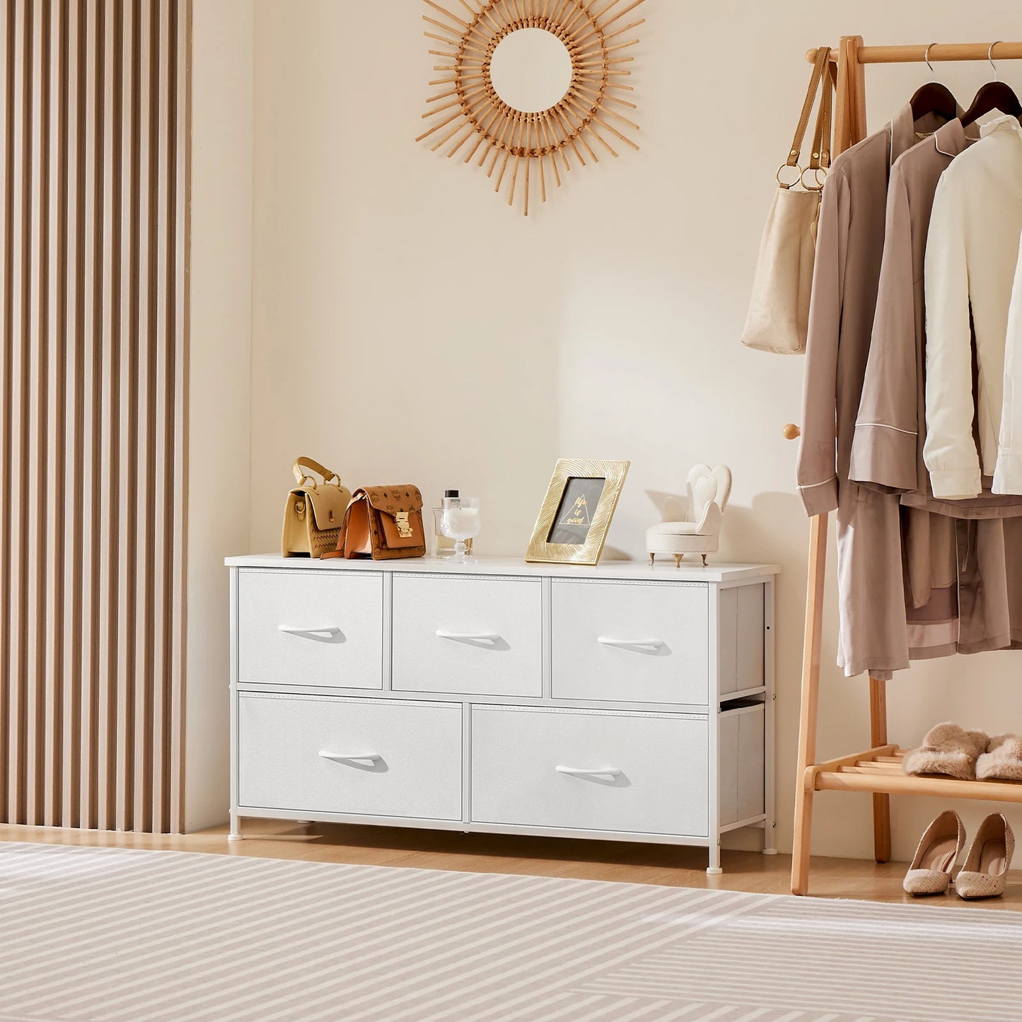 Modern Fabric Storage Dresser - 5, 7, or 10 Drawer Bedroom Closet Organizer