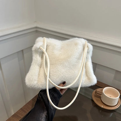 Luxury Plush Chain Handbag