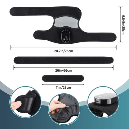 Cordless Heated Knee Massager with Vibration Therapy for Joint Pain Relief