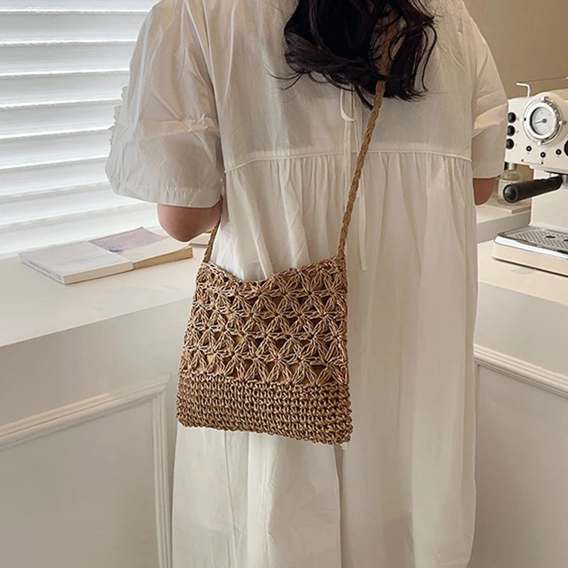 Luxury Woven Straw Crossbody