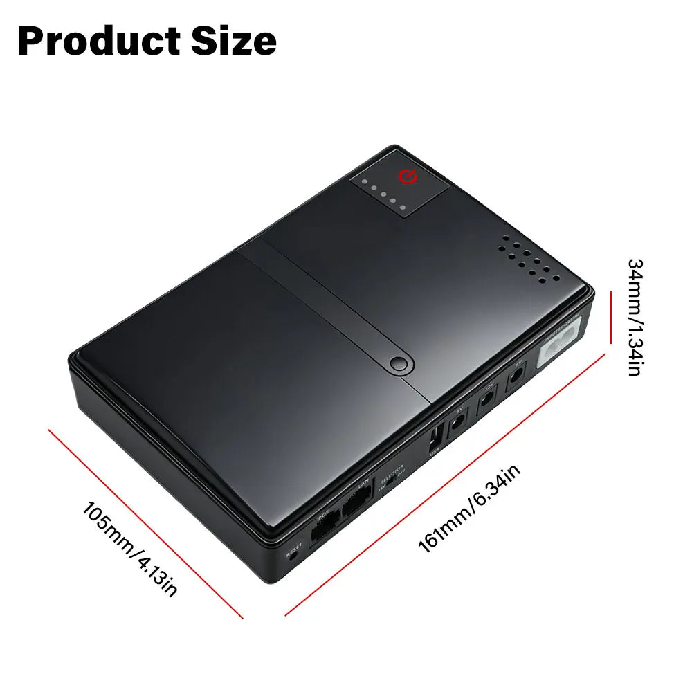Mini UPS 18W Uninterruptible Power Supply for Routers & WiFi Backup - 6