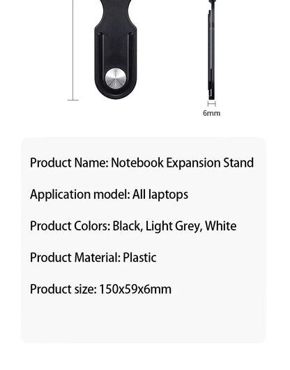 Magnetic Laptop Phone Mount for iPhone - Foldable Side Expansion Stand