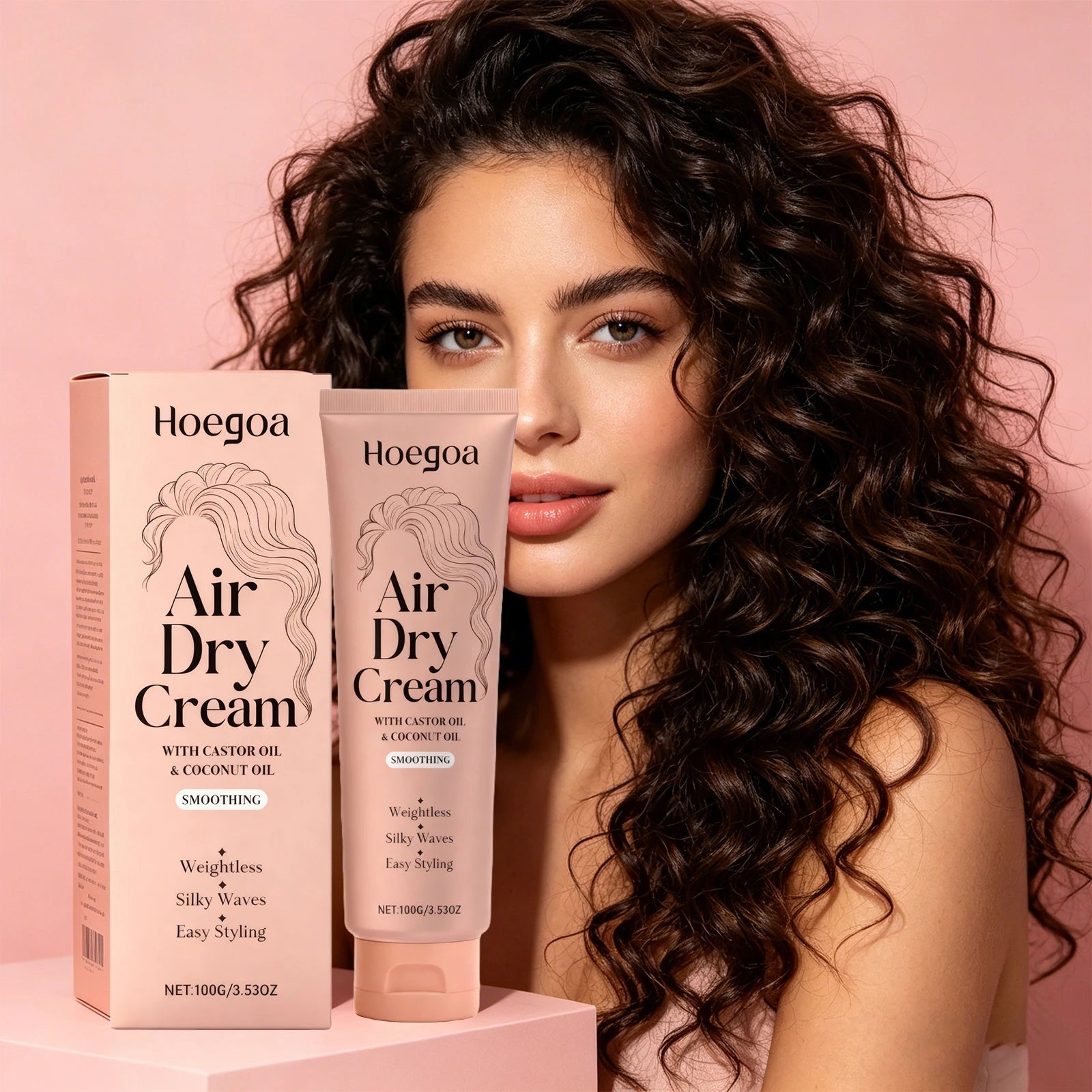 Curl Defining Styling Cream with Castor & Coconut Oil for Natural Waves & Shine - 4
