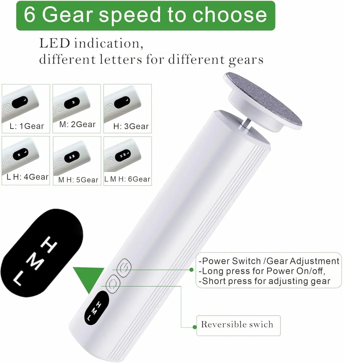 Electric Foot Callus Remover - Professional Cordless Pedicure Tool for Smooth Feet