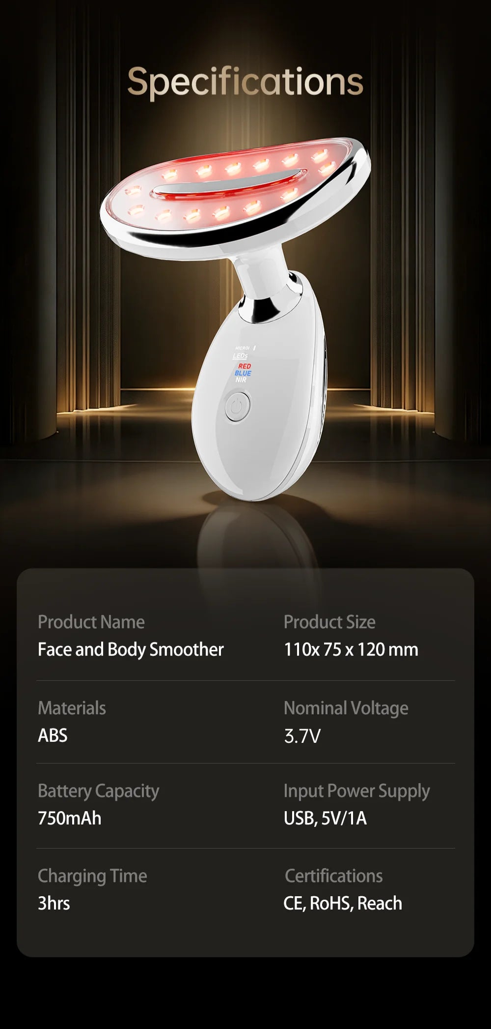 LED Facial Sculpting & Body Contouring Device - Skin Tightening Massager - 20
