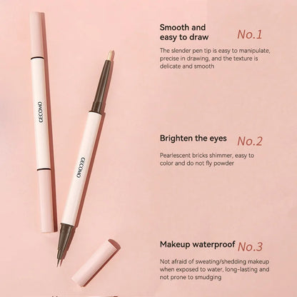 Double-Headed Waterproof Eyeliner & Silkworm Highlighter Pen