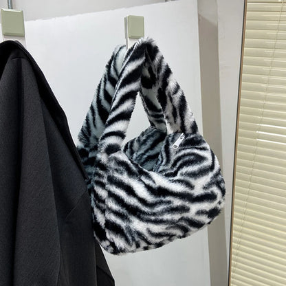Luxury Plush Leopard Handbag