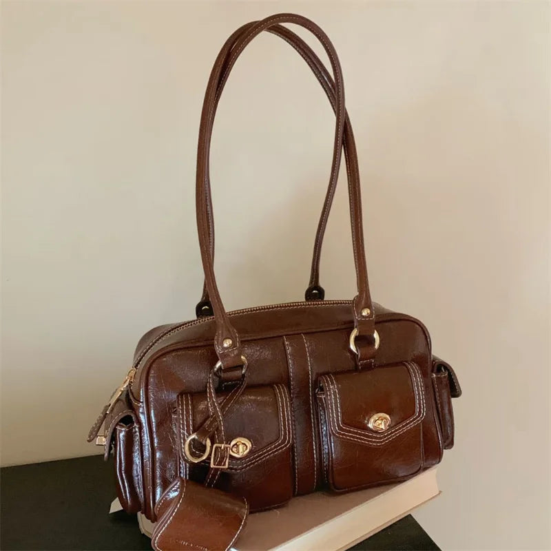 Luxury Trendy Stone Boston Bag