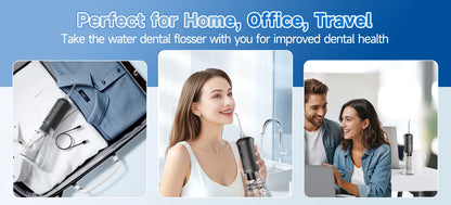 Portable Rechargeable Oral Irrigator - 300ml Water Flosser with 3 Cleaning Modes