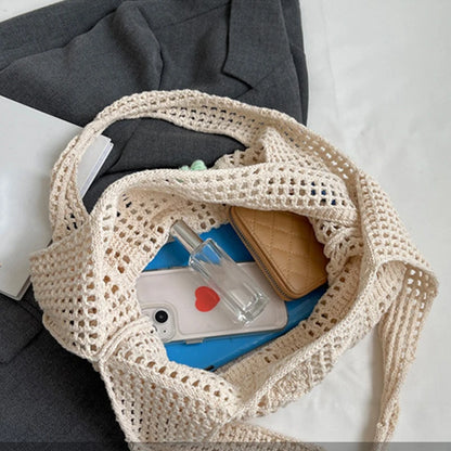 Luxury Flower Knitted Tote