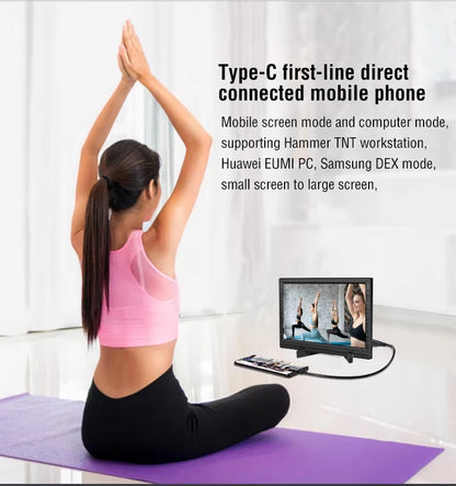 11.6" Portable Laptop Monitor - HDMI & Type-C External Travel Screen