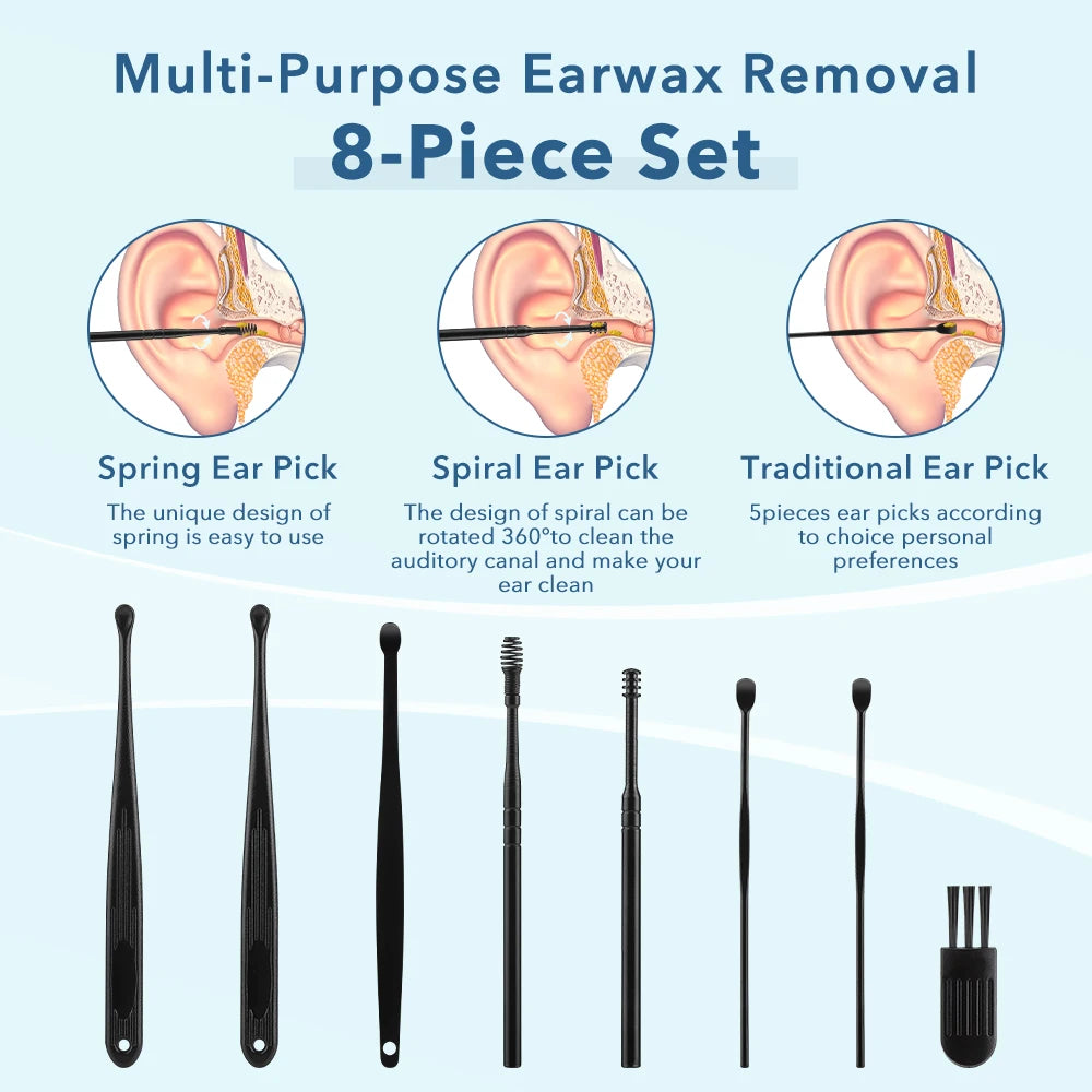 Electric Baby Nasal Aspirator & Ear Wax Removal Vacuum Cleaner Kit - 6