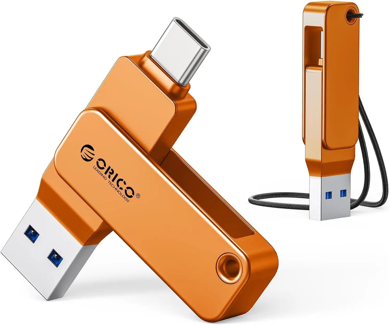 Dual USB-C & USB-A Flash Drive - Fast 150MB/s Metal Thumb Drive for Phone - 20