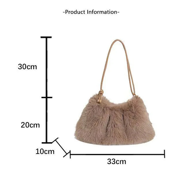 Luxury Plush Fur Shoulder Bag