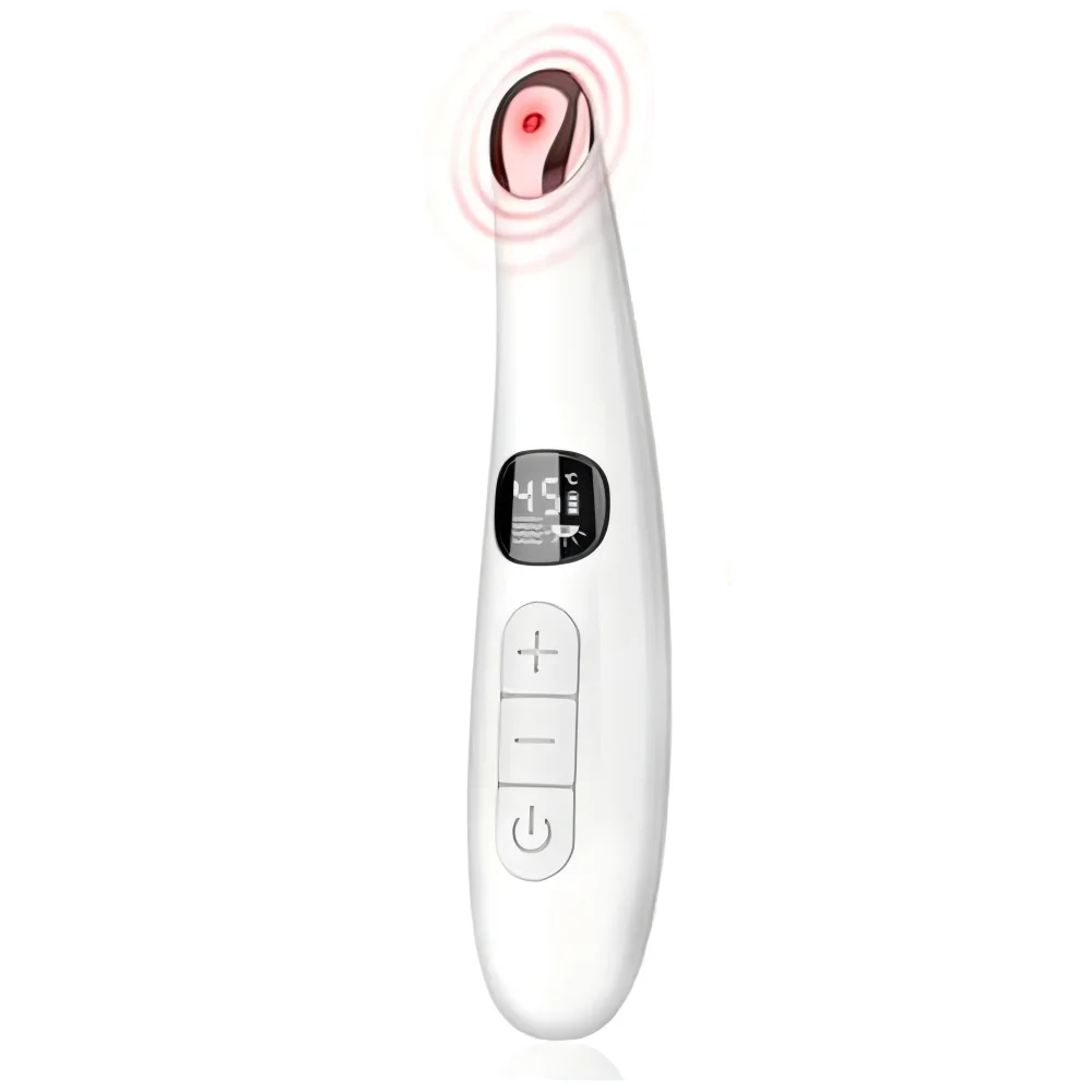 3-in-1 LED Eye Lift Wand: Heated Vibration Massager for Dark Circles & Puffiness