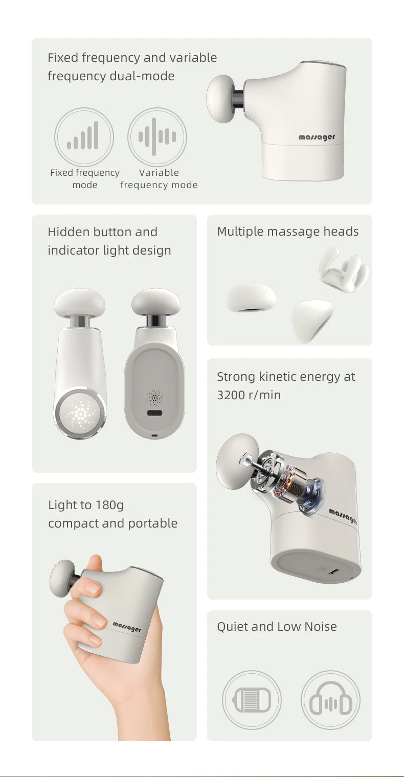 Mini Deep Tissue Percussion Massage Gun for Full Body Muscle Relief