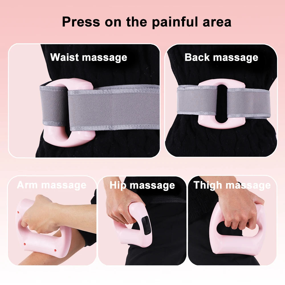 Electric Fascia Ring Wearable Vibration Massager for Waist Belly & Deep Tissue Pain Relief - 4