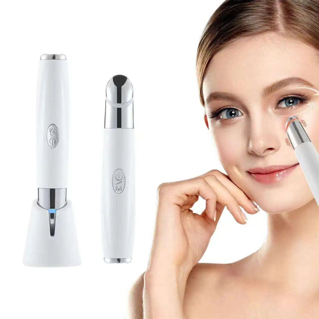 3-in-1 LED Photon Eye & Face Beauty Wand - Anti-Aging Massager for Dark Circles