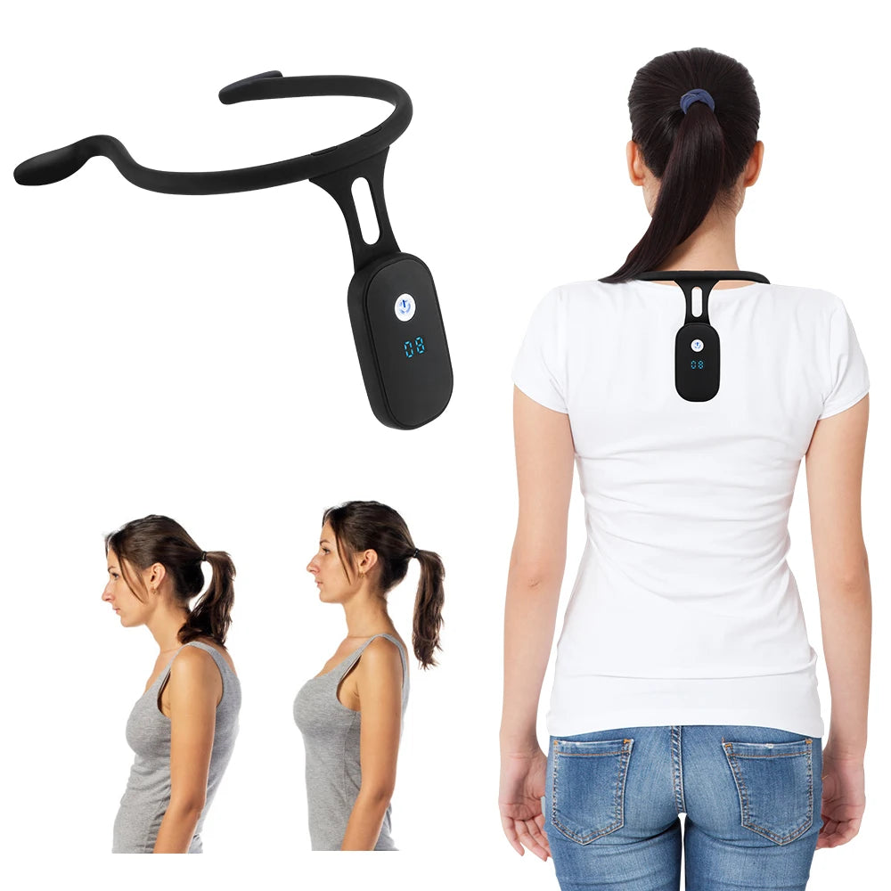 Smart Posture Corrector with LCD Display - Intelligent Back Alignment & Vibration - 9
