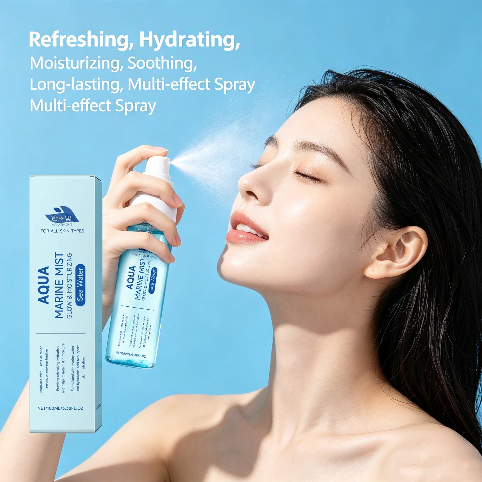 Marine Glow Hydrating Face Mist with Hyaluronic Acid for Dry Skin - 2