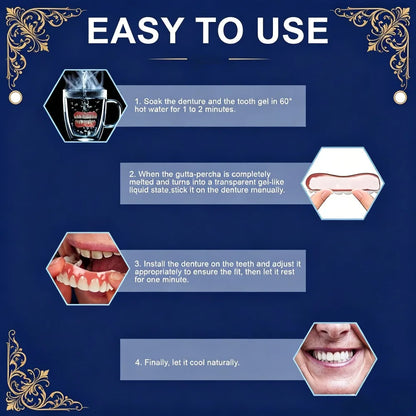 Moldable Thermoplastic Denture Fitting Beads - DIY Temporary Tooth Repair Kit