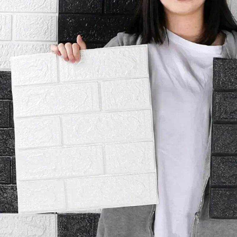 Waterproof 3D Peel & Stick Brick Wall Panels - 3
