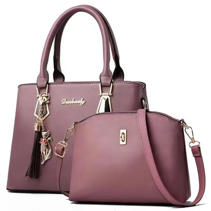 Luxury 2-Piece Leather Tote Set