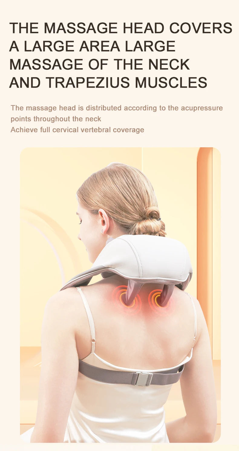 Wireless 6D Deep Tissue Neck & Shoulder Kneading Massager with Heat - 11