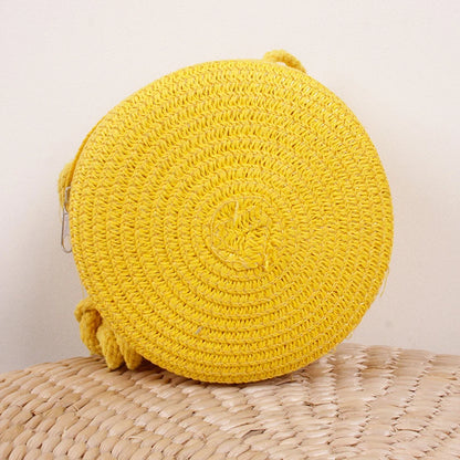 Luxury Round Straw Crossbody