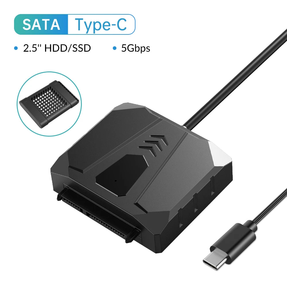 USB 3.0 to SATA Adapter for 2.5" SSD/HDD with Protective Silicone Case - 19