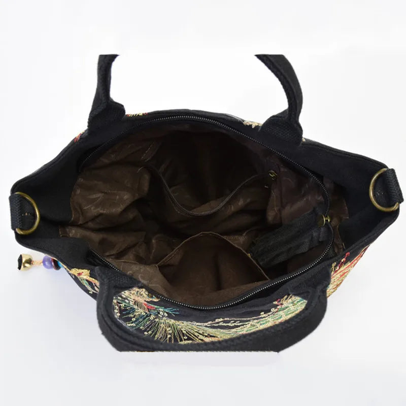 Luxury Boho Peacock Tote