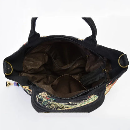 Luxury Boho Peacock Tote