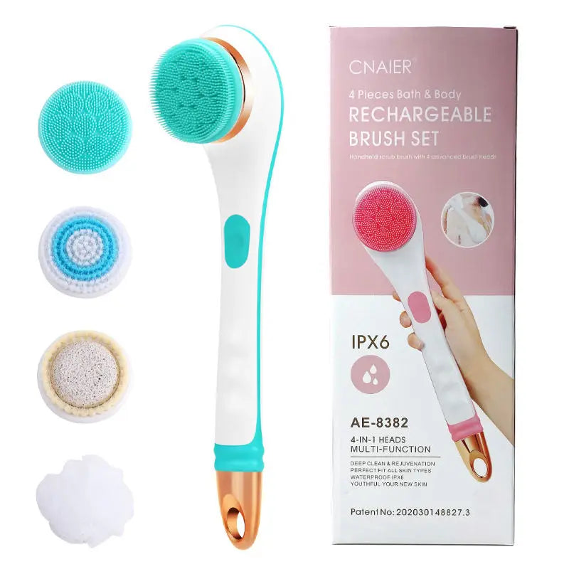 Electric Rotating Bath Brush & Back Scrubber for Deep Body Exfoliation