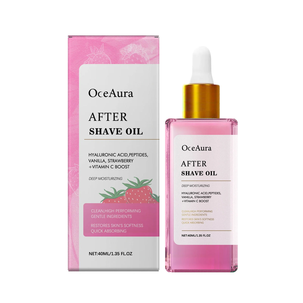 Strawberry Scented After Shave & Hair Removal Soothing Oil for Skin Hydration