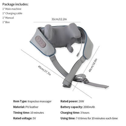 Brushless Neck & Shoulder Massager for Deep Trapezius Relief