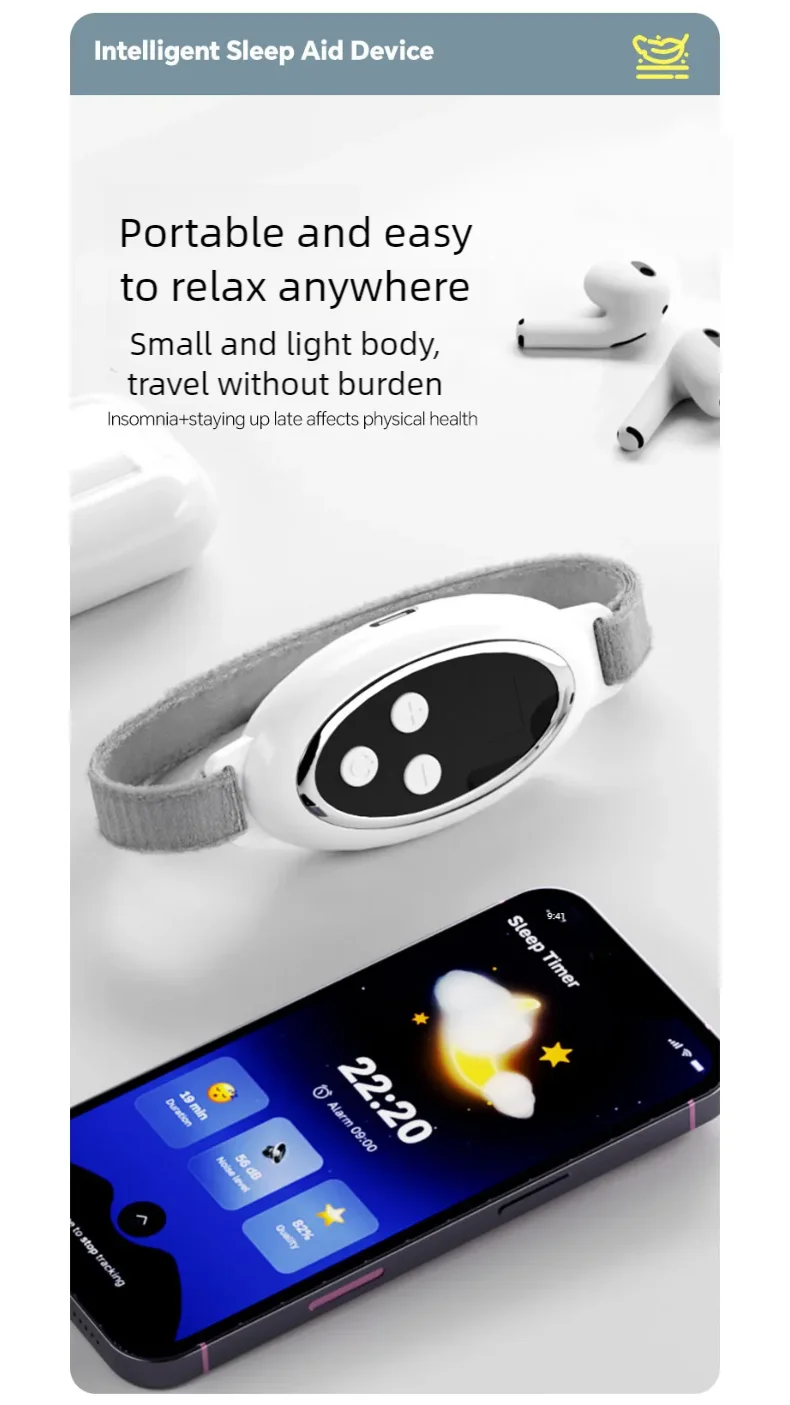 Microcurrent Pulse Sleep Aid Device - Portable Insomnia & Anxiety Relief