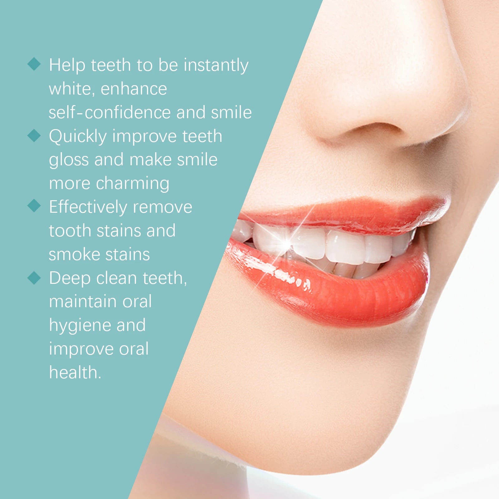 Instant Teeth Whitening Paint Gel for Stain Removal and Bright Smile - 1