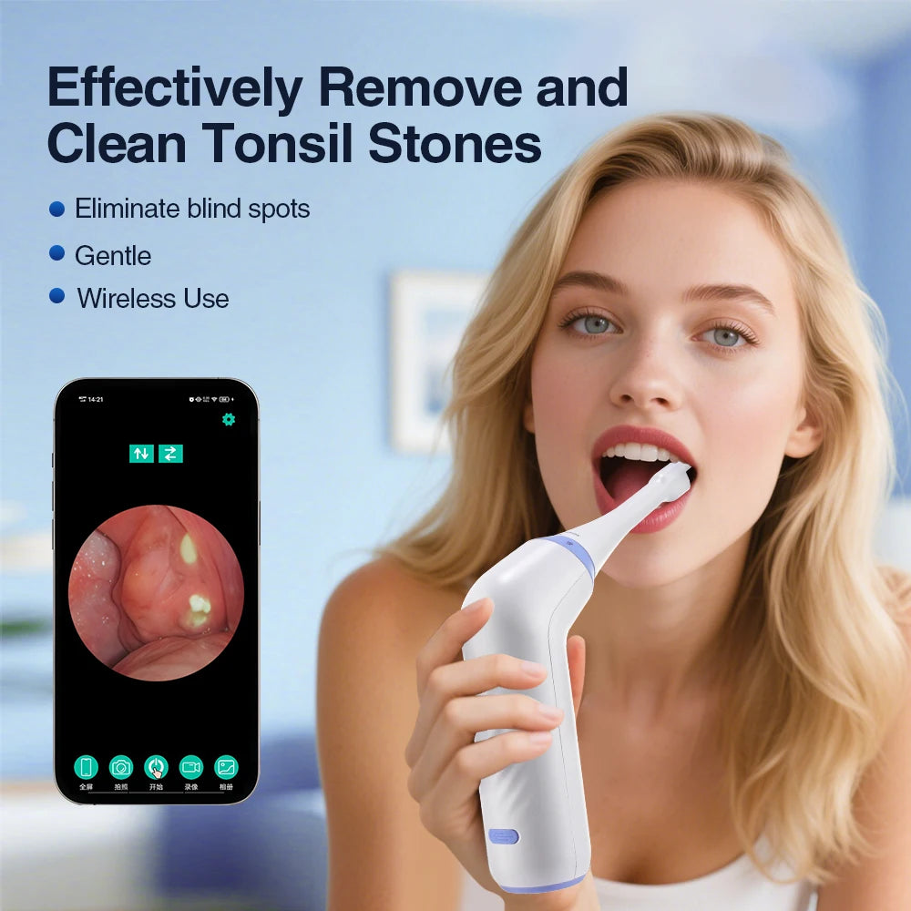 Electric Tonsil Stone Remover with HD Camera & Vacuum Suction - 7